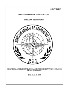 Reglas del Aire en M&eacute;xico: Circular Obligatoria CO AV-20.2/07