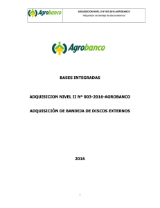 bases integradas adquisicion nivel ii nº 003-2016