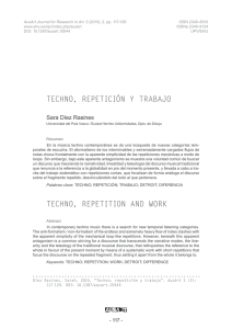 techno, repetición y trabajo techno, repetition and work