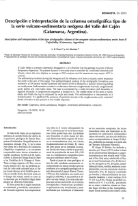 Descripción e interpretación de la columna estratigráfica tipo de la