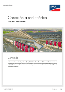Conexión a red trifásica - con SUNNY MINI CENTRAL