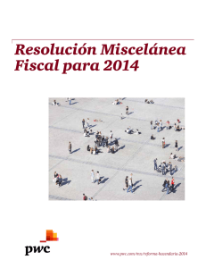 Resolución Miscelánea Fiscal para 2014