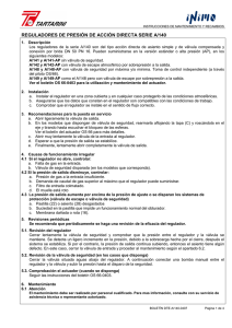 REGULADORES DE PRESIÓN DE ACCIÓN DIRECTA SERIE A/140