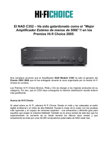 El NAD C352 – Ha sido galardonado como el "Mejor