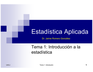 Tema 1: Introducción a la estadística descriptiva