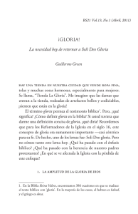 ¡gloria! La necesidad hoy de retornar a Soli Deo Gloria