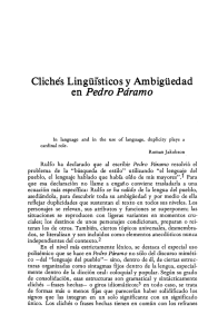 Cliche`s Lingti`sticos y Ambiguedad en Pedro Pdramo