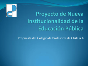Proyecto de Nueva Institucionalidad de la Educación Pública