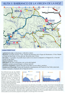 RUTA l: BARRANCO DE LA VIRGEN DE LA HOZ