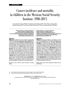 Cancer incidence and mortality in children in the Mexican Social