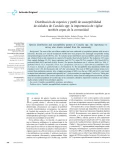 Distribución de especies y perﬁl de susceptibilidad