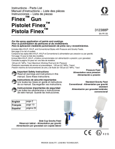 312388P - Finex Gun, Instructions/Parts List, English/French/Spanish