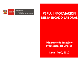 perú: informacion del mercado laboral