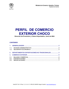 PERFIL DE COMERCIO EXTERIOR AMAZONAS