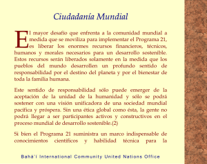 Ciudadanía Mundial - Comunidad Bahá`í de Colombia