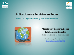 Aplicaciones y servicios móviles Aplicaciones y Servicios en Redes