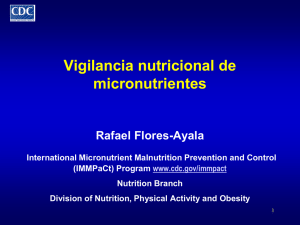 Vigilancia nutricional de micronutrientes