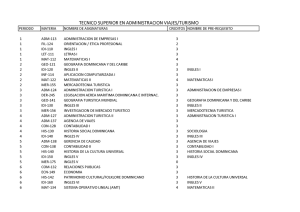 TECNICO SUPERIOR EN ADMINISTRACION VIAJES/TURISMO