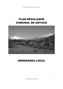 plan regulador comunal de antuco ordenanza local