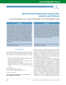 Miopatía pseudohipertrófica hipotiroidea: síndrome de Hoffmann