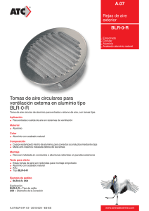 Tomas de aire circulares para ventilación externa en aluminio típo