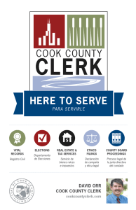 HERE TO SERVE - Cook County Clerk