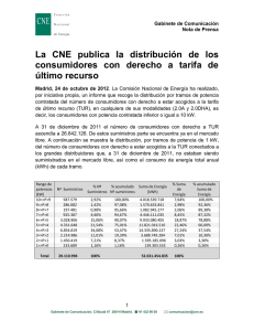 los datos de la Comisión Nacional de Energía (CNE)