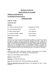 REPUBLICA DE BOLIVIA PODER JUDICIAL DE LA NACION