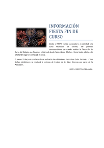 Información Fiesta de Fin de Curso 2012-2013