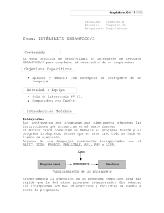 Tema: INTÉRPRETE ENSAMPOCO/3