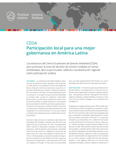 CEDA Participación local para una mejor gobernanza en América