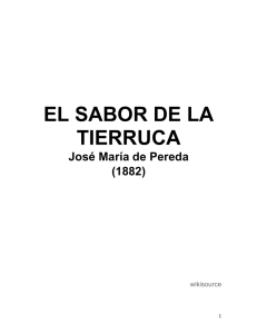 Pereda, Jose Maria de, EL SABOR DE LA TIERRUCA