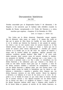 DOCUMENTOS HISTÓRICOS AÑO 1523PERDÓN DE CARLOS V