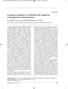 La lengua española en la Medicina de Urgencias y Emergencias