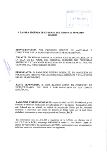 Denuncia contra Jos&eacute; Blanco