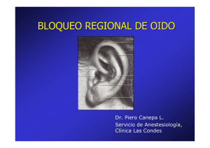 bloqueo regional de oido - Departamento de Anestesiología Clínica
