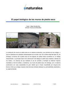 El papel biológico de los muros de piedra seca