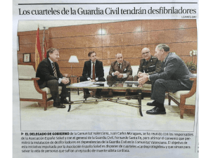 Los cuarteles de la Guardia Civil tendrán desfibn`ladores