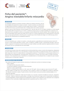 Angina inestable - Infarto de miocardio