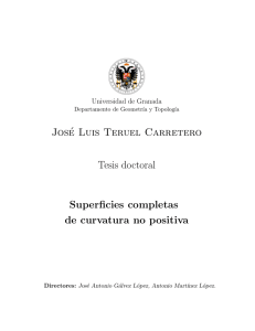 José Luis Teruel Carretero Tesis doctoral Superficies completas de