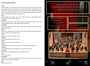 Programa Concierto Orquesta Sinfónica