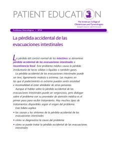 Patient Education Pamphlet, SP139, La pérdida accidental
