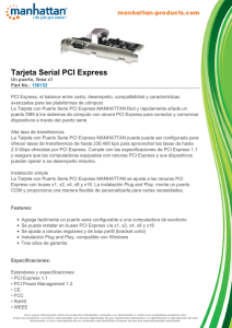 Tarjeta Serial PCI Express