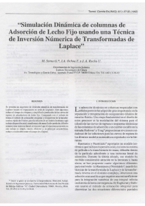 Simulación Dinámica de columnas de Adsorción de Lecho Fijo