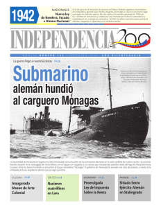 Submarino alemán hundió al carguero Monagas