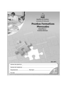 Pruebas Formativas Mensuales