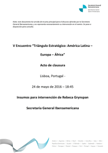 “Triángulo estratégico”: América - Secretaría General Iberoamericana