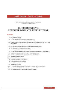 El Fuero Nuevo, un interrogante intelectual. José Javier López