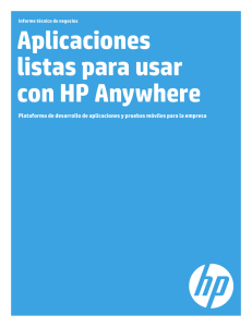 Aplicaciones listas para usar con HP Anywhere: Plataforma de