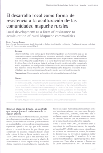 El desarrollo local como forma de resistencia a la aculturación de las
